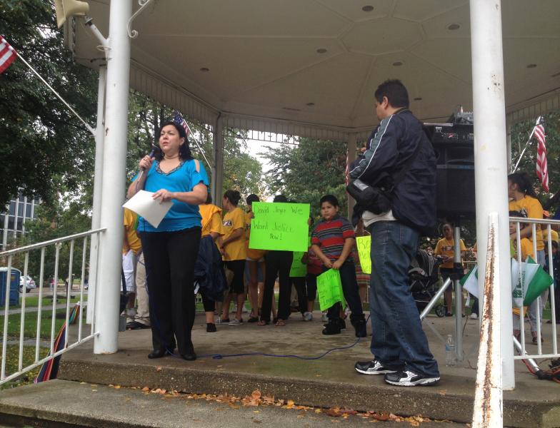 HOLA Executive Director Veronica Dahlberg (left) says Congressman David Joyce has been receptive to her input, but she would still like him to formally support immigration reform.