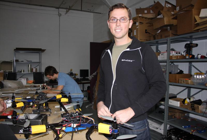 Jeff Taylor is founder of Event38. His company builds small unmanned aircraft fitted with cameras. Taylors small workshop is part of the boom in drones.