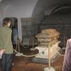 Franz Welser-Most stood in silence for many minutes in front of Bruckner's sarcophagus. In the background are thousands of bones and skulls found during excavations of the St. Florian grounds, probably part of a necropolis of the 4th century AD.