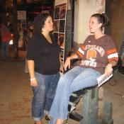 Seven local artists were commissioned to make chairs  from recycled, DE-commissioned factory equipment.