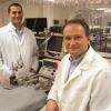 Jeff Capadona (left) came to Cleveland from Georgia Tech to work with team leader Dustin Tyler (right).  Tyler studies brain communication and the use of biocompatible materials.