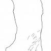 A diagram clearly shows the 41 stone tool cut marks on the base of the ground sloth femur.  