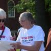 Gwen Fischer, right, helped organize Wednesday rally against fracking in Ohio.