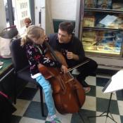 Cellist Paul Kushious helped kick-off the Cleveland Orchestra's residency in Gordon Square, which blossomed from impromptu combos at the Happy Dog to a week-long stay in the neighborhood culminating in Thursday's concert at St. Colman's