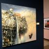 Scott Greene finished this work just before the show opened in Canton. From here, Environmental Impact goes to eight other cities.