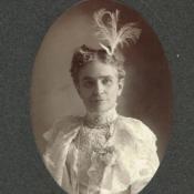 First lady Ida McKinley wears a tiny tiara and feather in this 1901 portrait. Museum's curator Kim Kenney says finding personal items such as Ida's tiara is rare.