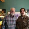 Ronnie Silverman and Jamey Haddad    at Audio Recording's studios in Bentleyville where the Instrusaurus CD was recorded.