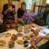 The beauty of the surroundings inside and outside the tea house in Russell Township enhance the experience.
