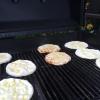 The naan puffs up and browns quickly on the Botanical Garden's hot grill.