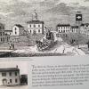Artist's rendering of the square in Carrollton in 1848.