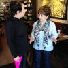 Linda Zeager and Marie Herncane talking at a Starbucks in Jackson Township, near Canton.