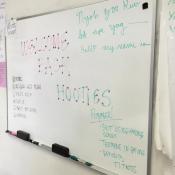 The youth group, called Hooties, meets Sunday mornings in Akron.