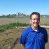 Jason Ziss of Kurtz Brothers, standing in a contained disposal facility (CDF) outside Cleveland