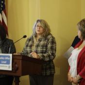Michele Timmons of the Moms Clean Air Force wants state officials to bring back policies that encourage the use of renewable energy, such as wind and solar.